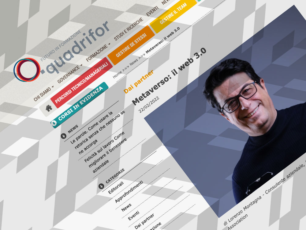 Quadrifor - Lorenzo Montagna, Metaverso: il web 3.0